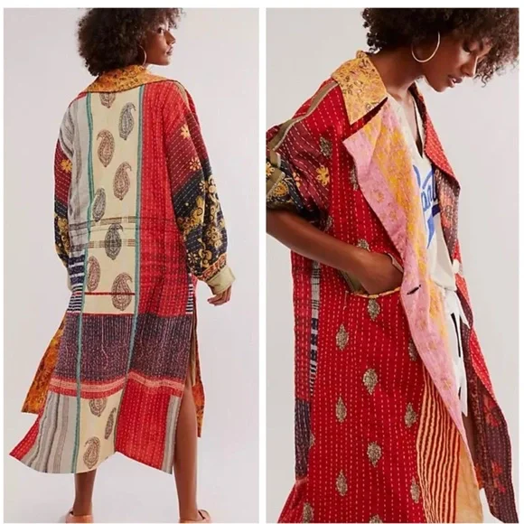 NWOT Free People Island Bright Duster Sz M/ MSRP $398